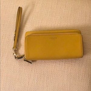 Coach yellow wallet/wristlet